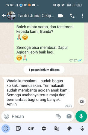 testimonial dapur aqiqah indramayu